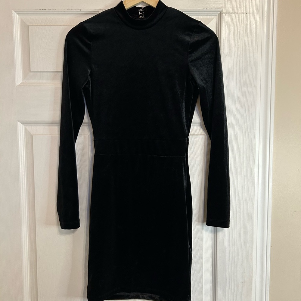 Black Velvet Mini Dress